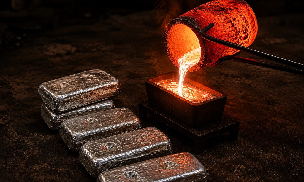Professional Silver Melting and Casting Process